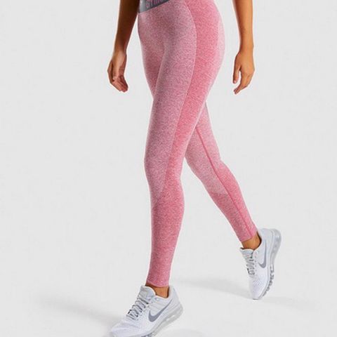 Gymshark flex leggings pink treningstights i str xs