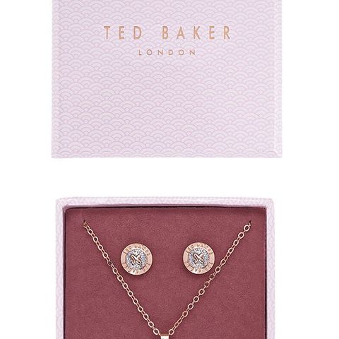 Ted Baker øredobber og smykke sett - nytt I eske