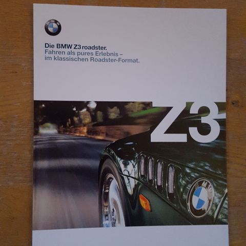 Brosjyre BMW Z3 1998