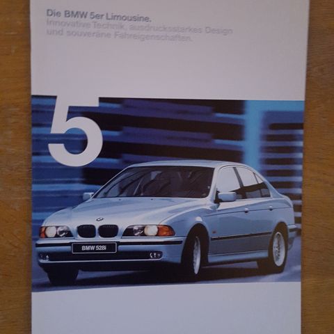 Brosjyre BMW 5-serien E39 1998