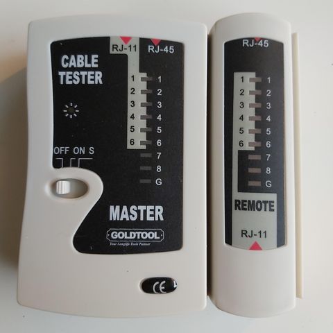 Cable tester og batterilader.