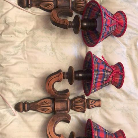 Retro / Antikk lampetter i tre