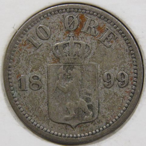 10 Øre 1899 Kong Oscar II sølv