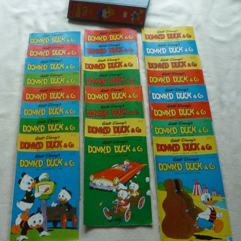 26 X  Donald Duck Nr. 1-26 1969/1970 + Samleperm m/fester.