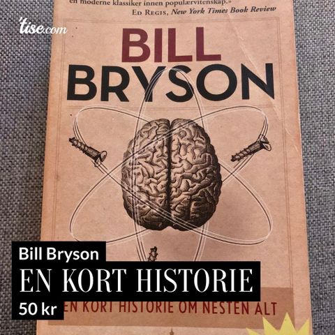 bok bill bryson - en kort historie om nesten alt