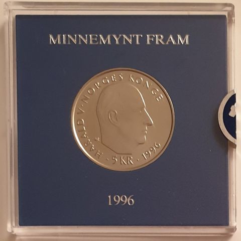 5 krone sandhill - minnemynt Fram - kvalitet BU - 1996