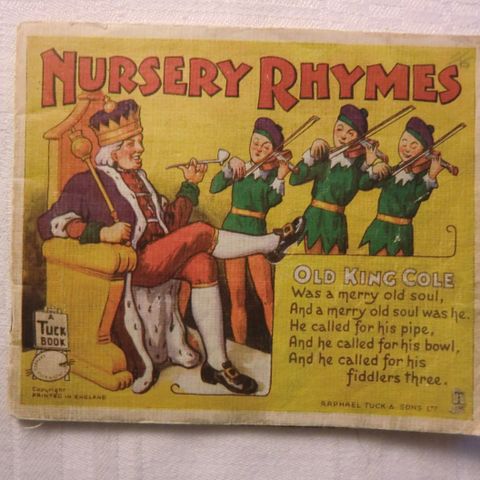 Nursery Rhymes - Old King Cole - R. Tuck - sjeldent barnehefte