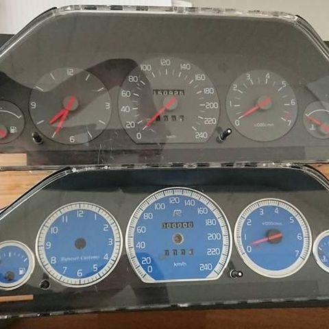 R Design blå instrument skiver volvo 240 940 960