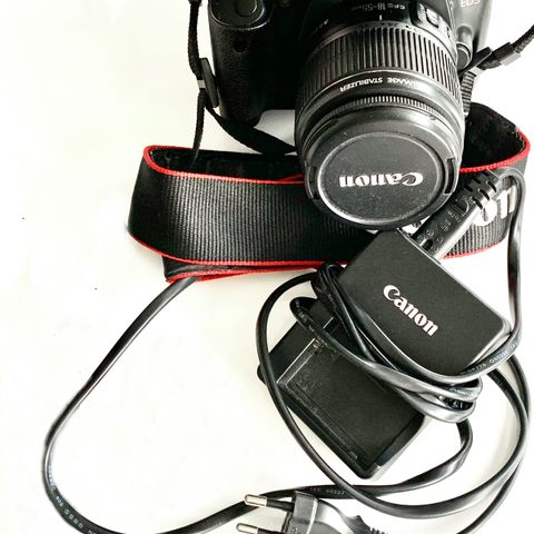 Canon EOS 450D m/ 18-55mm. Shutter 9132 bilder.