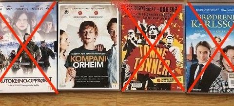Diverse nordiske filmer selges 30,-kr per dvd og 50,-kr for Blu-Ray