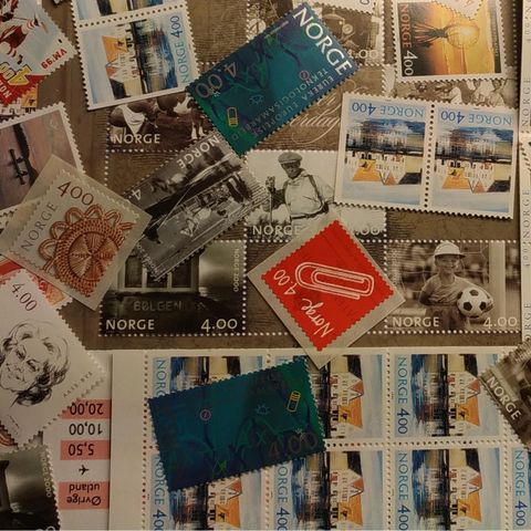 Porto med 60 prosent rabatt, postfriske frimerker