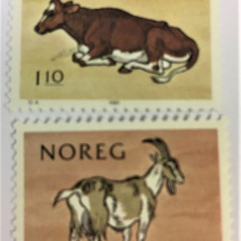 Norge 1981 Norske melkeprodusenter, NK 882 og NK 883. Postfrisk