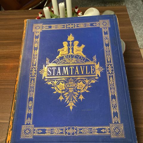 Antikk  stamtavlebok fra  1889