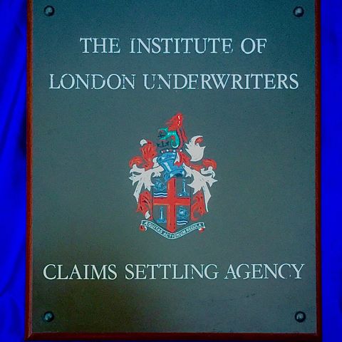 Skilt originalt «London Underwriters Claim Office Settling Agency»-Sjøassuranse