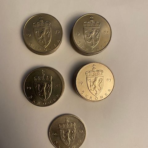 Norge | 5 kroner - fra 1979 - 1988