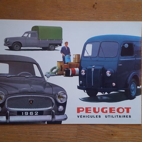 Brosjyre Peugeot varevogner 1962 (403, D4B)