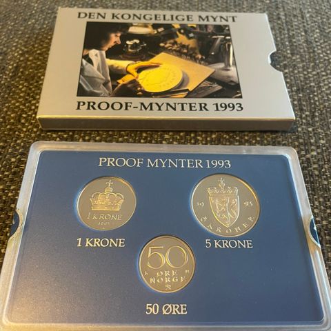 Proof Mynter 1993. Den Kongelige Mynt
