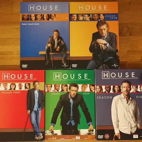 House - sesong 1-5 (DVD, norsk tekst)