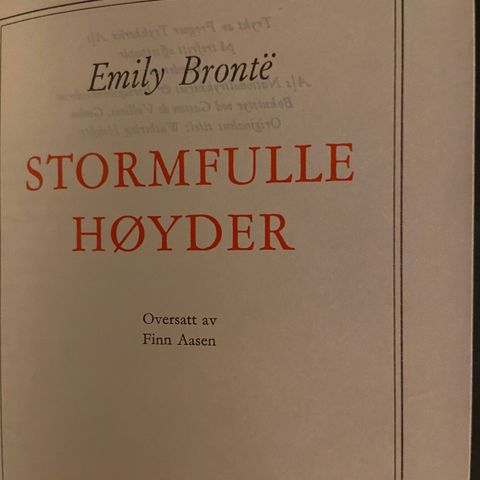 Emily Bronte - Stormfulle høyder