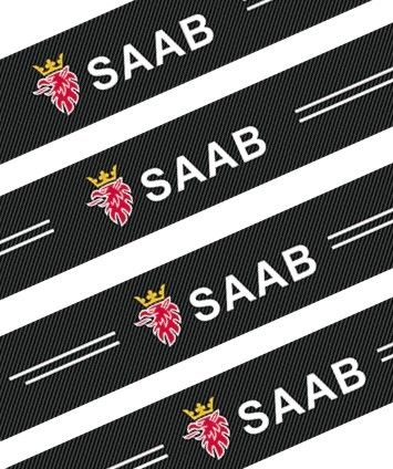 Terskelbeskytter terskelfilm terskelbeskyttelse Saab logo / Saab 9-3 & 9-5, 900