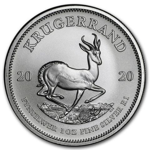 SØR-AFRIKA KRUGERRAND  2018, 2020-2023 1 OZ SØLV  BU .999 sølv