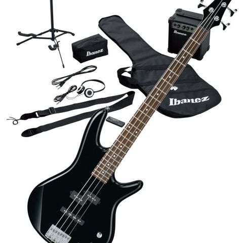 IBANEZ JUMPSTART ELEKTRISK BASS PAKKE IJSR190-BK, BLK