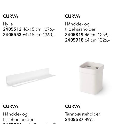 Kvik Curva tilbehør