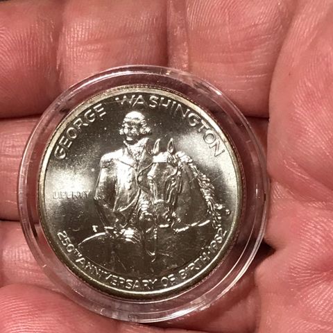 Half dollar George Washington 250th Anniversary i 90% sølv