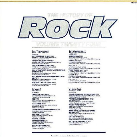 The History Of Rock (Volume Twenty Four) m.bl.a The Commodores,Marvin Gaye