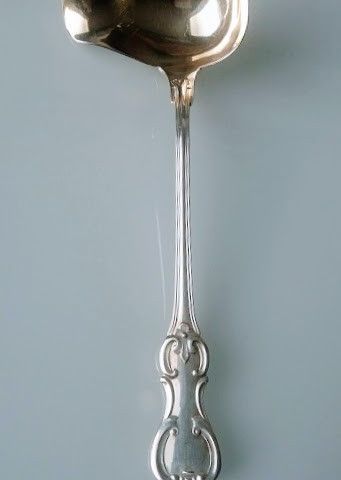 Sølvplett øse 32,5 cm til gløgg eller kompott øse.