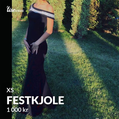 Svart festkjole