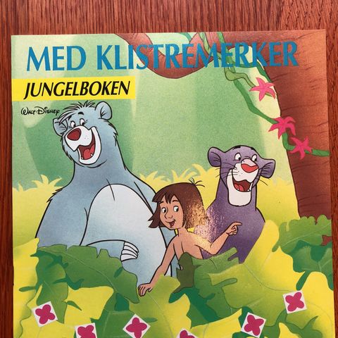 Disney Jungelboken album med klistremerker Ubrukt album fra 1989 butikknytt