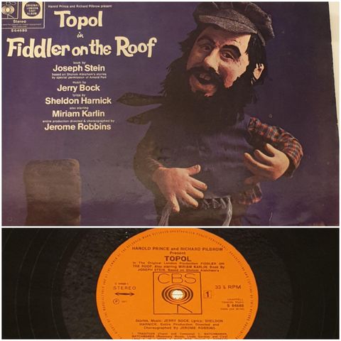 VINTAGE/ RETRO LP-VINYL "HAROLD PRINCE AND RICHARD PILBROW/TOPOL 1971"