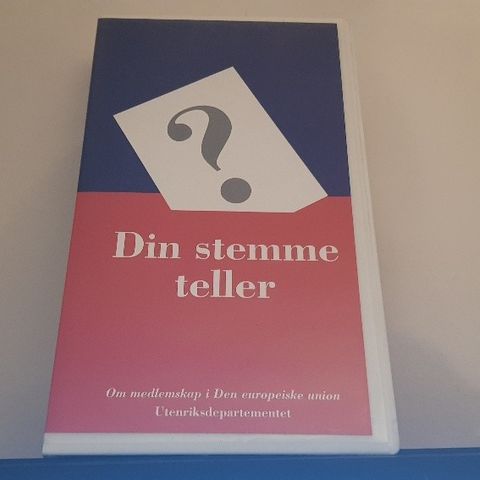 VHS fra 1994 " Din Stemme Teller "