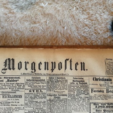 Morgenposten 1874 full årgang innbundet