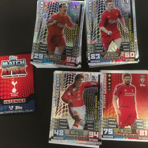 Fotballkort - 180 stk Topps Match Attack 2014/15