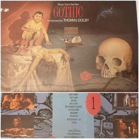 VINTAGE/ RETRO LP-VINYL (IKKE ÅPNET) "MUSIC FROM THE FILM/GOTHIC 1987"