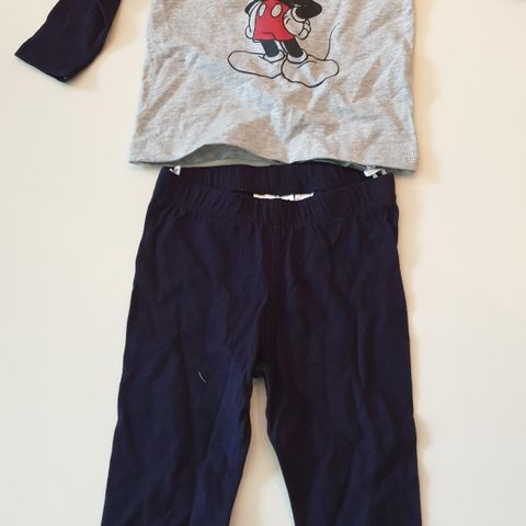 H&M Disney Mikki Mus 2stk pysjamas/sett