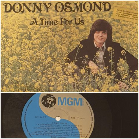 VINTAGE/ RETRO LP-VINYL "DONNY OSMOND/A TIME FOR US 1973"