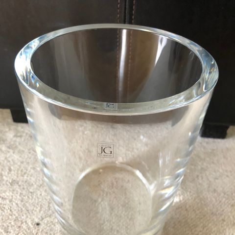 Vase i ekte krystall fra JG Durand Cristal - helt ny