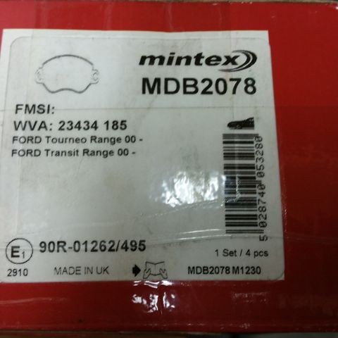 Ford Transit Bremseklosser  00-06 Mintex MDB 2078