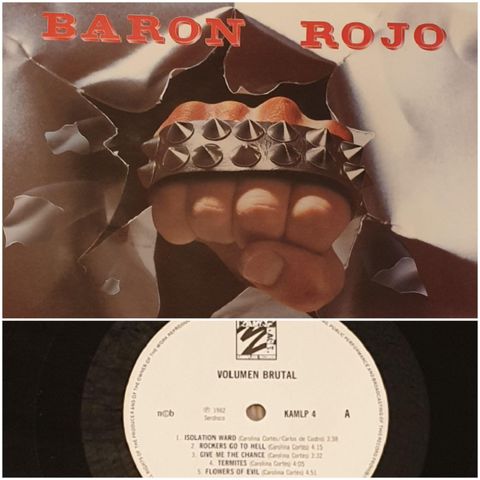 VINTAGE/ RETRO LP-VINYL "BARON ROJO/VOLUMEN BRUTAL 1982"