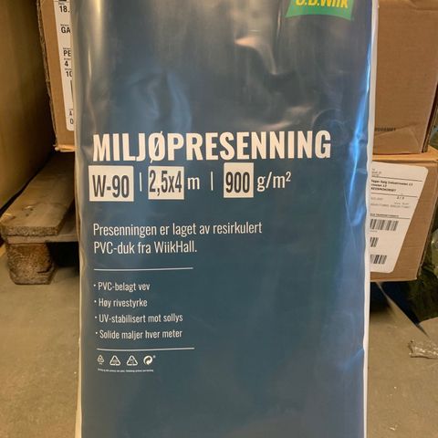 Miljø PVC presenning 650-900g/m2