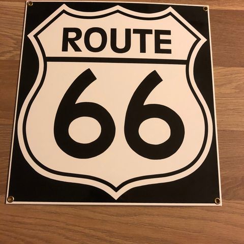 Nytt Route 66 emaljeskilt