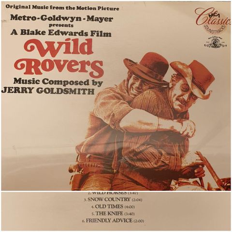 VINTAGE/ RETRO LP-VINYL "WILD ROVERS/MUSIC COMPOSED BY JERRY GOLDSMITH"