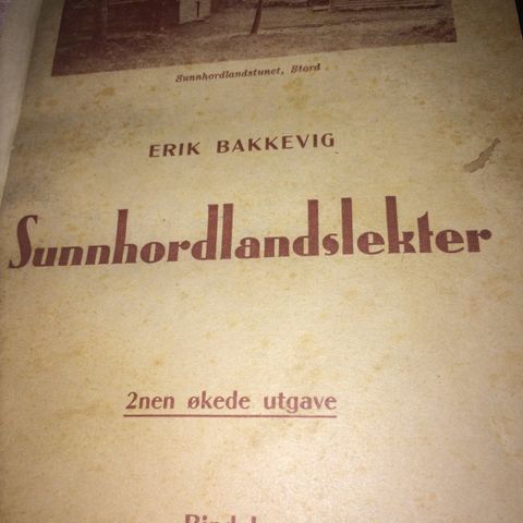 sunnhordland slekter bind 1 til salgs.