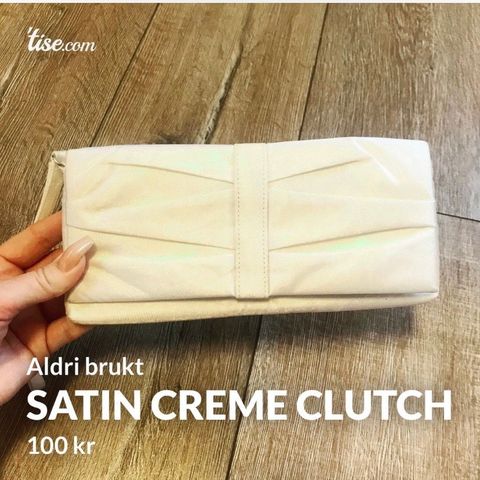 Satin Creme Clutch