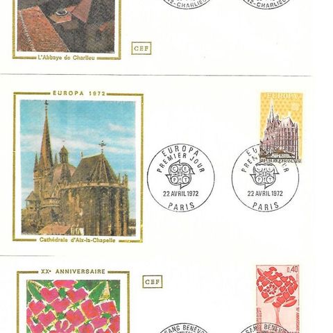 Frimerker / Timbres  Frankrike / France - lot frimerker og FDK / lot timbres