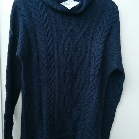 *NY* Flettestrikket pologenser i angora/bomull L.o.g.g HM H&M