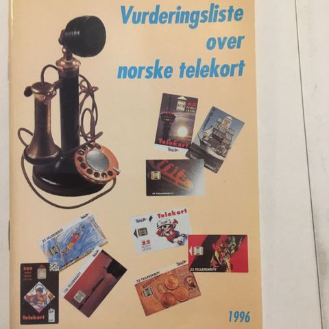 Vurderingsliste Norske telekort 1996